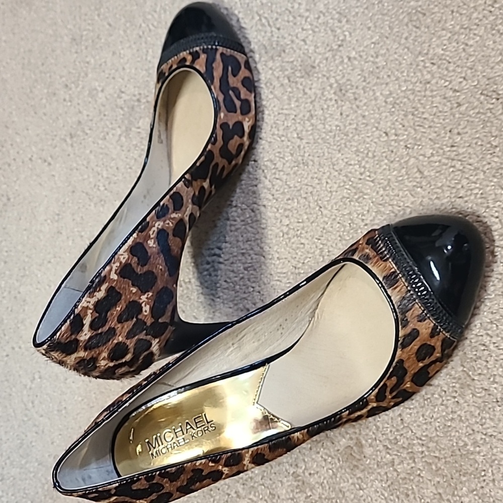 Michael Kors Leopard Dyed Cowhide High Heels